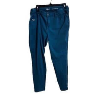 Style & Co Curvy Skinny Leg Teal Jeans Pants Stretchy Pockets Size 14 Preloved